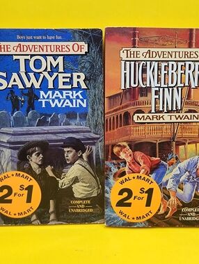 Adventures of Tom Sawyer Adventures of Huckleberry Finn Mark Twain PB